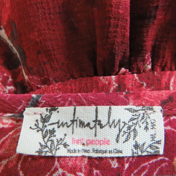 INTIMATELY FREE PEOPLE Away With Me Floral Lounge House Robe Sheer Boho Sz M/L - Picture 16 of 16